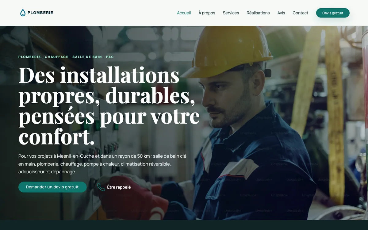 Aperçu du site Accis Plomberie