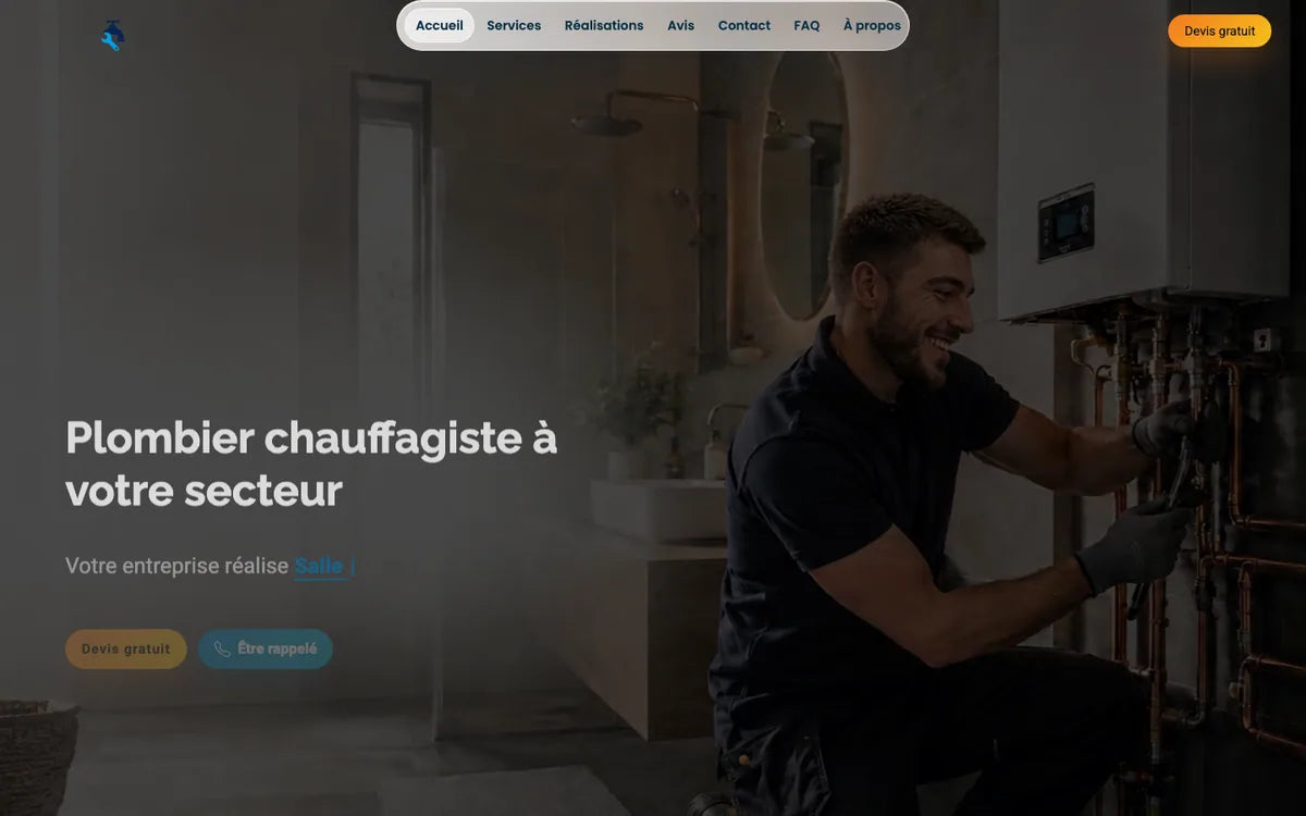 Aperçu du site ISS Plomberie