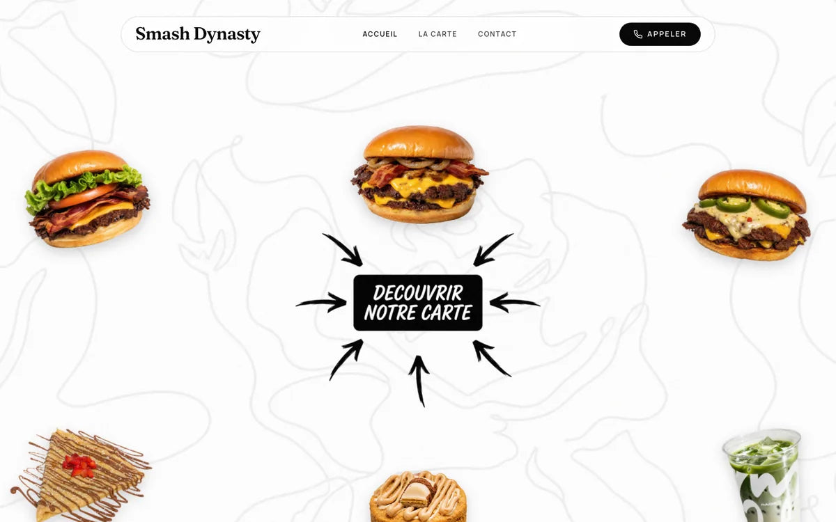 Aperçu du site ISS Smash Burger