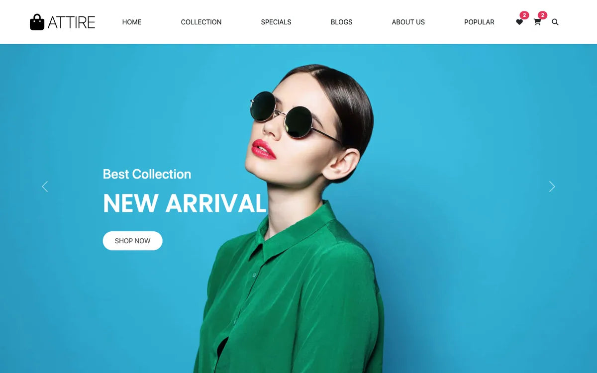 Aperçu du site Attire