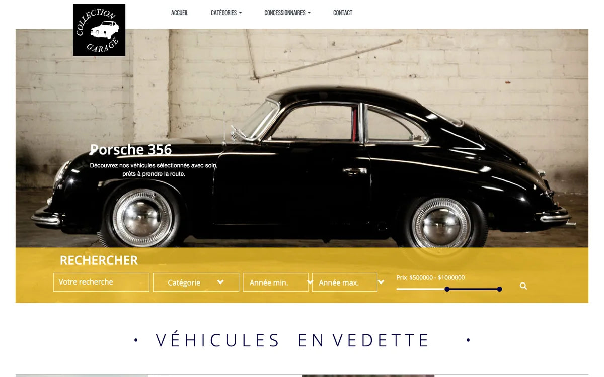 Aperçu du site Garage