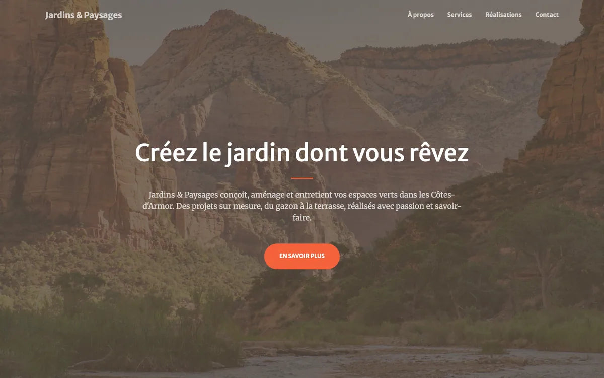Aperçu du site Paysagiste
